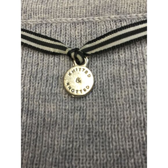 Anthropologie Knitted & Knotted Gray Hi Lo Tucked Away Cardigan Sweater M - Picture 5 of 10